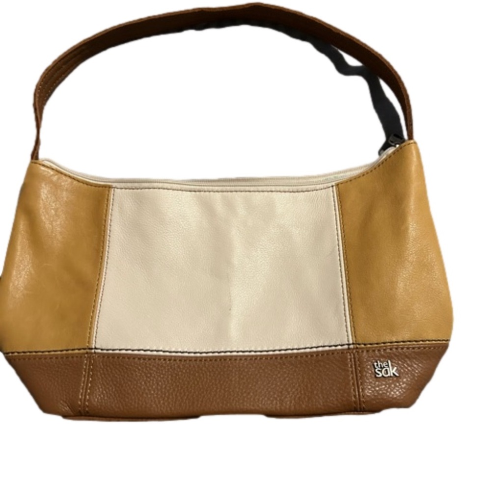 THE SAK …..Scotch Color Block Pattern De Young Small Leather Hobo